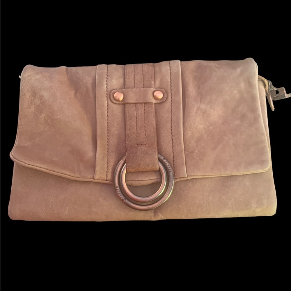 Vintage Ziordia clutch bag Brown Leather  Heart Young